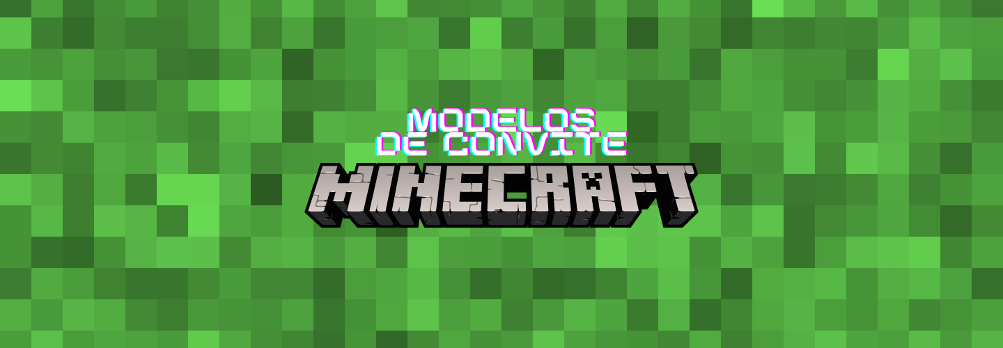 Modelos de Convite minecraft