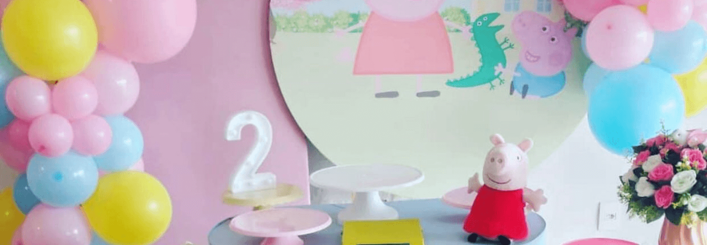 decoração Peppa Pig simples